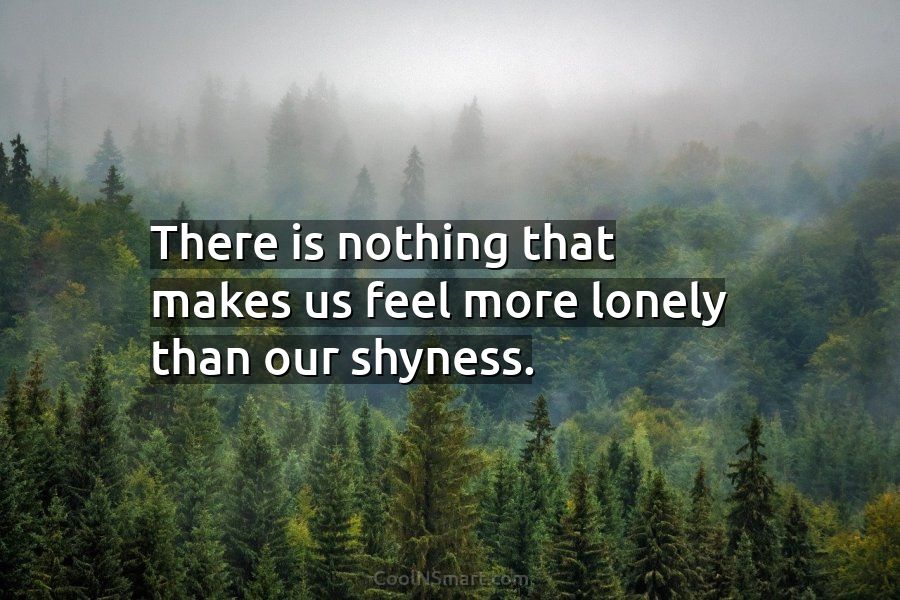 quotes of shyness